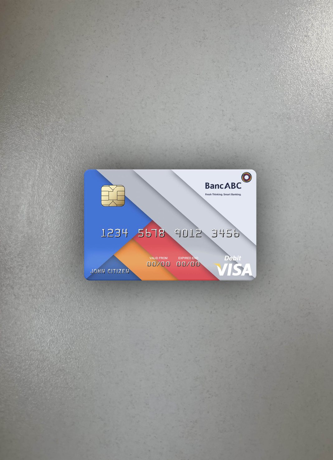 Download Tanzania BancABC visa debit card photolook front Photoshop template